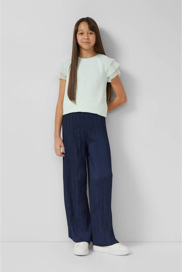 S.Oliver RED LABEL Loose fit wijde broek met plissélook - Foto 2