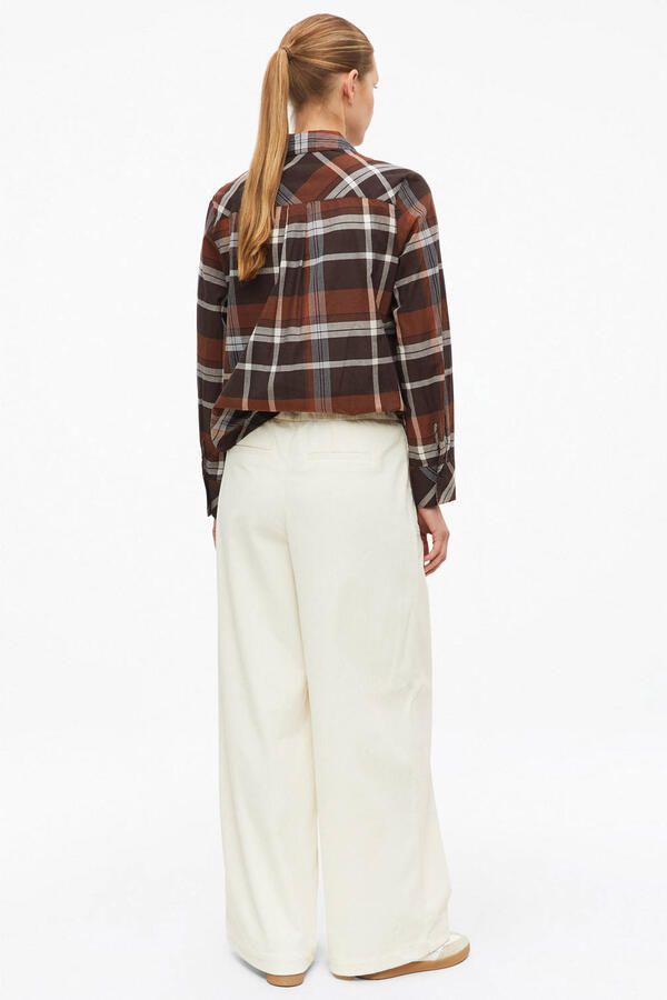 S.Oliver wide leg casual broek ecru - Foto 3