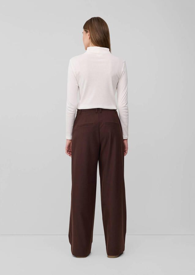 S.Oliver wide leg high waist broek bruin - Foto 3