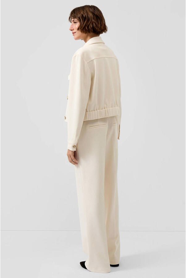 S.Oliver RED LABEL Wide leg stoffen broek met persplooien - Foto 2