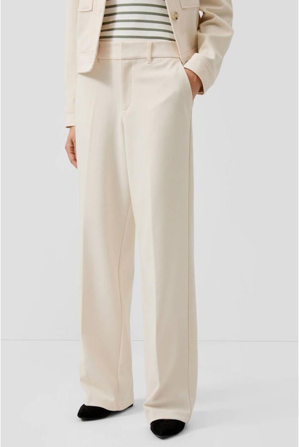 S.Oliver RED LABEL Wide leg stoffen broek met persplooien