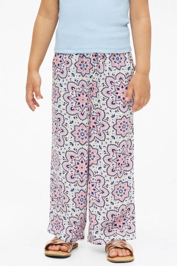 S.Oliver wide leg high waist casual broek ecru