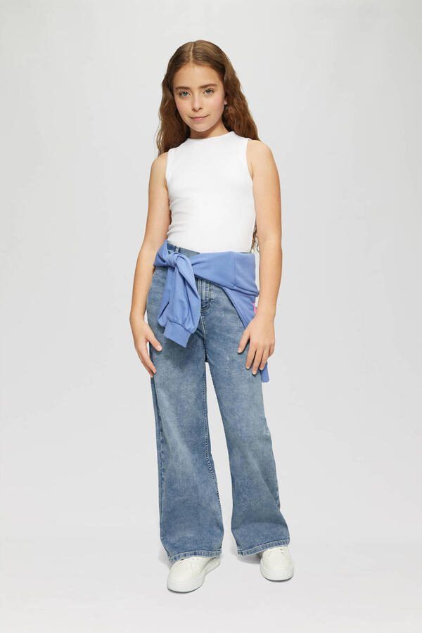 S.Oliver wide leg high waist jeans medium blue denim - Foto 3