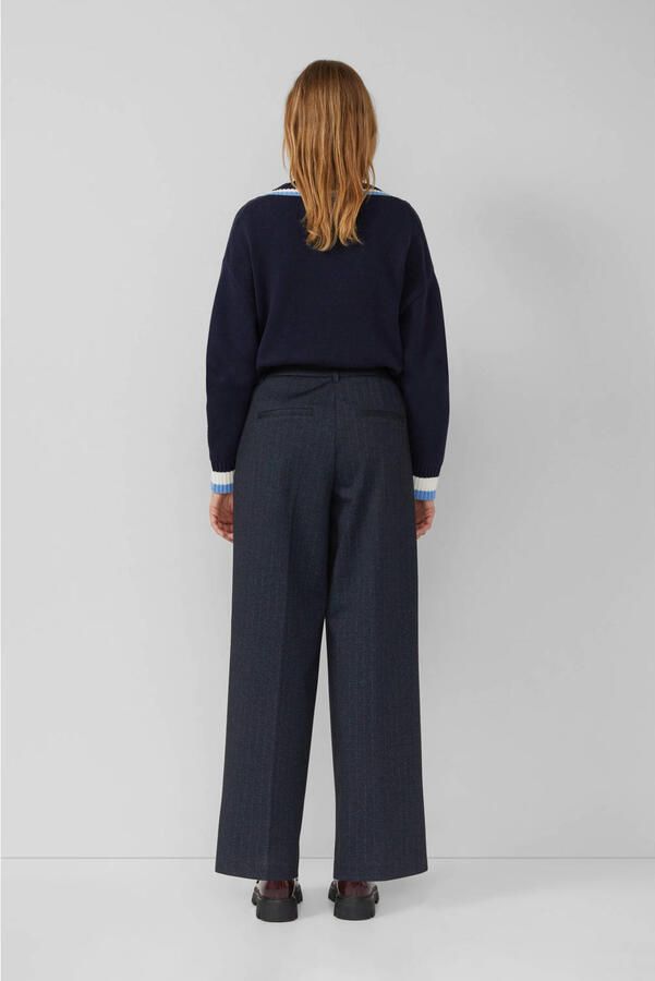 S.Oliver wide leg high waist pantalon blauw - Foto 2