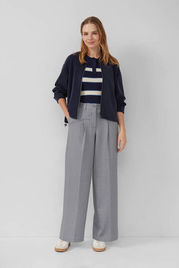 S.Oliver wide leg high waist pantalon grijs - Foto 2