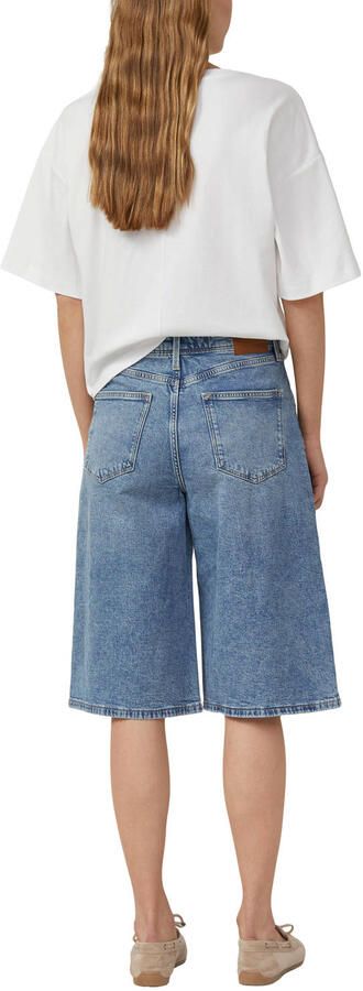 S.Oliver wide leg high waist short medium blue denim - Foto 3