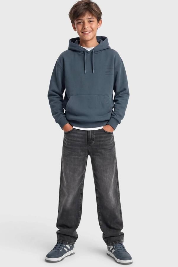 S.Oliver wide leg jeans antraciet Grijs Meisjes Katoen Effen - Foto 3