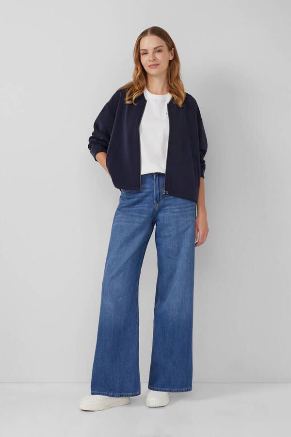 S.Oliver RED LABEL Wide leg high rise jeans van katoenmix model 'SURI' - Foto 3