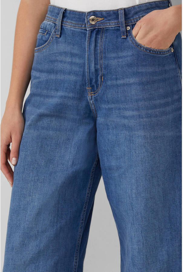 S.Oliver RED LABEL Wide leg high rise jeans van katoenmix model 'SURI'