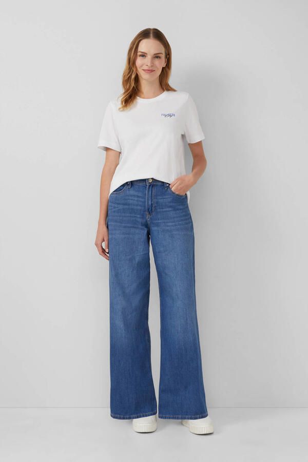 S.Oliver RED LABEL Wide leg high rise jeans van katoenmix model 'SURI' - Foto 2