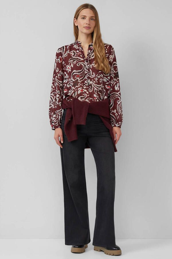 S.Oliver RED LABEL Wide leg bootcut jeans van katoenmix