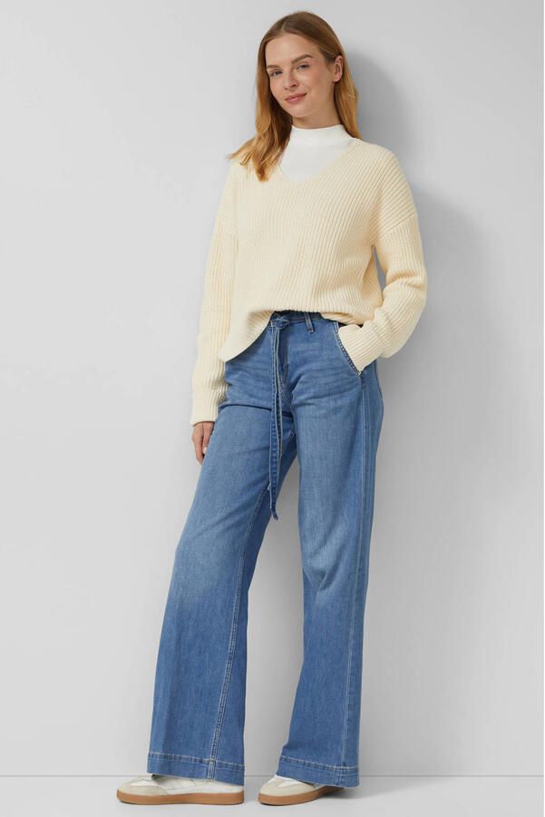 S.Oliver RED LABEL Wide leg jeans van katoenmix model SURI'