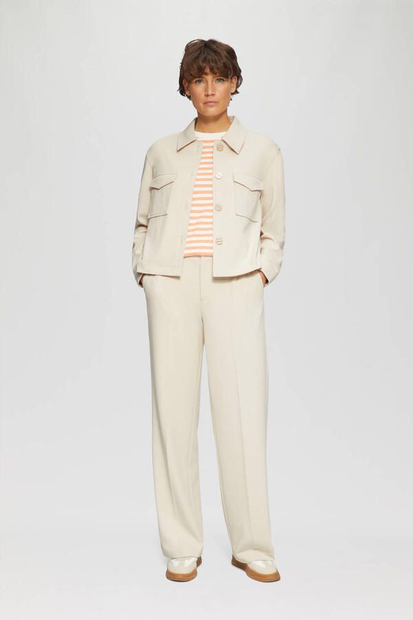 S.Oliver RED LABEL Loose fit wijde broek met viscose van piqué - Foto 2