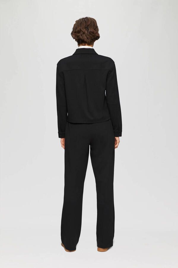 S.Oliver RED LABEL Loose fit wijde broek met viscose van piqué