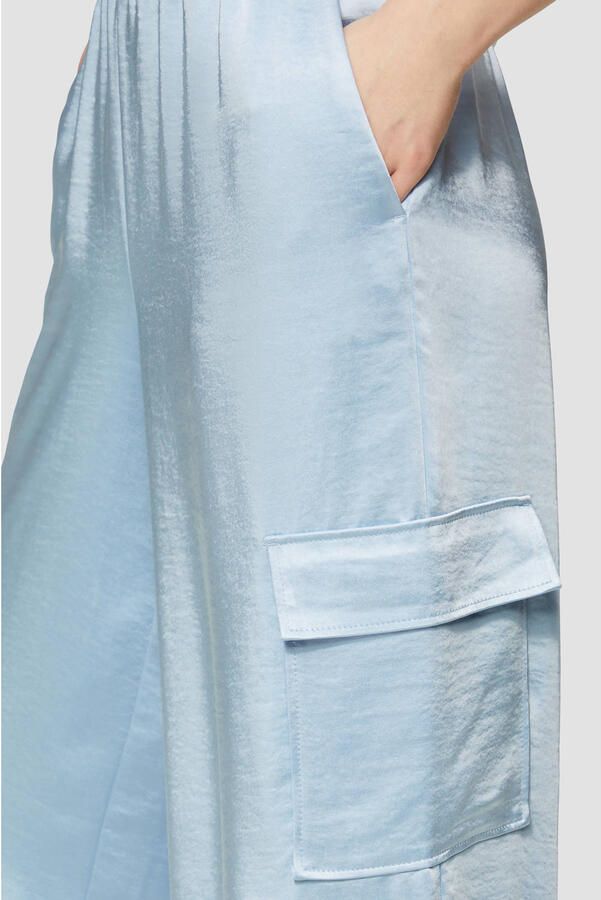 S.Oliver wide leg regular waist cargo broek lichtblauw - Foto 2