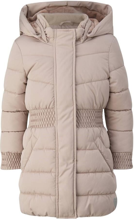 S.Oliver winterjas beige Meisjes Polyester Capuchon Effen