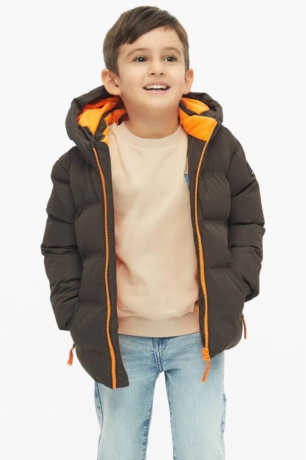 S.Oliver winterjas bruin Jongens Polyester Capuchon Effen