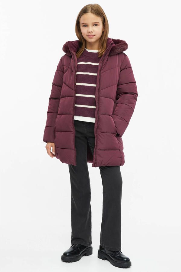 S.Oliver winterjas donkerrood Meisjes Polyester Capuchon Effen - Foto 2