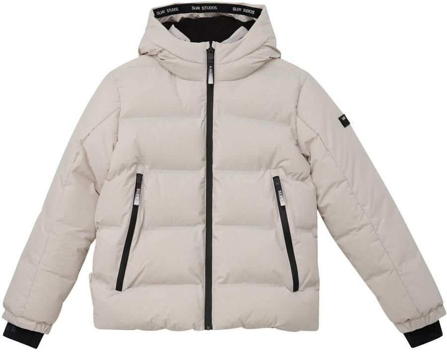 S.Oliver winterjas grijs Meisjes Polyester Capuchon Effen