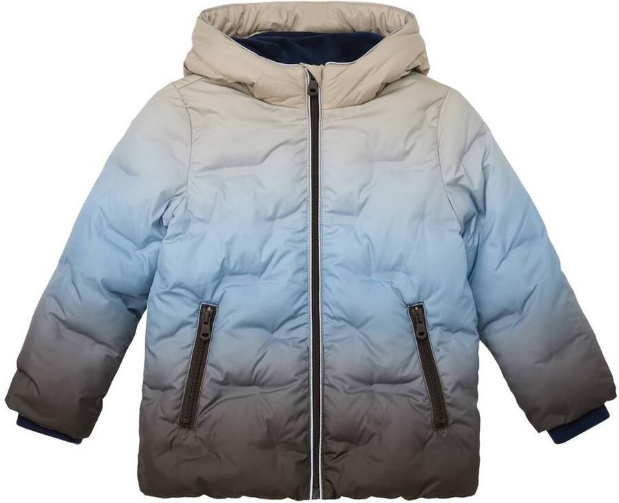 S.Oliver winterjas lichtblauw bruin beige Meisjes Polyester Capuchon