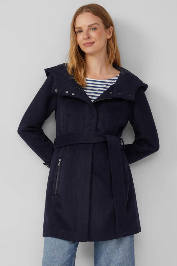 S.Oliver winterjas met wol marineblauw - Foto 2