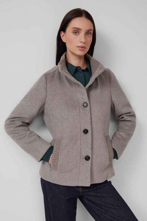 S.Oliver Wollen jack met staande kraag en knoopsluiting - Foto 3