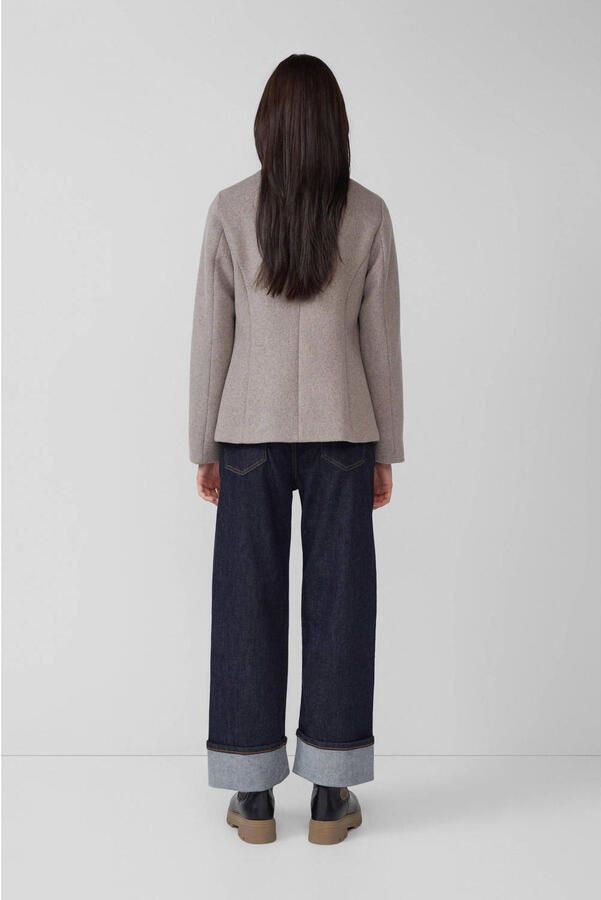 S.Oliver Wollen jack met staande kraag en knoopsluiting - Foto 2