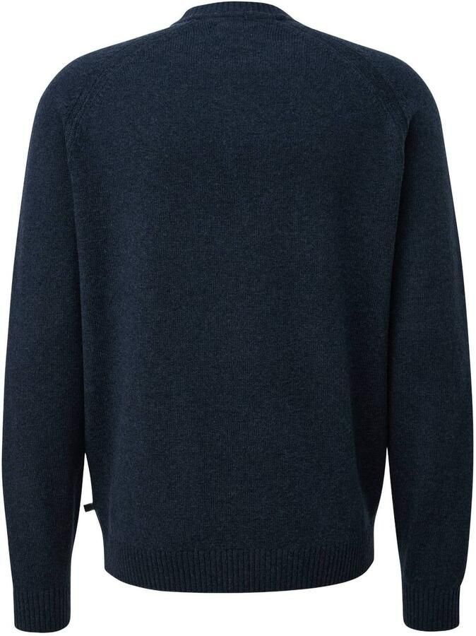 S.Oliver wollen regular fit gebreide trui blauwzwart