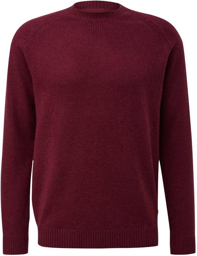 S.Oliver wollen regular fit gebreide trui rood