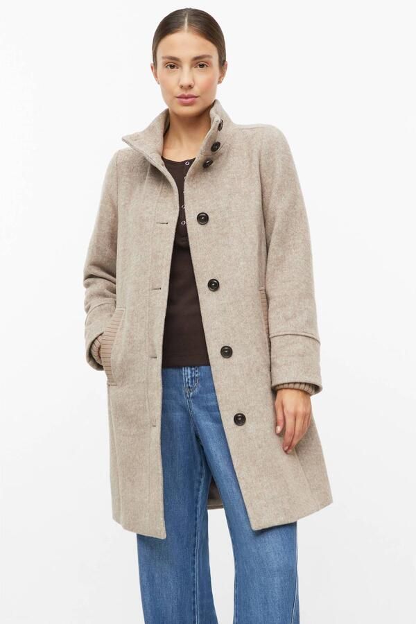 S.Oliver wollen wintermantel beige
