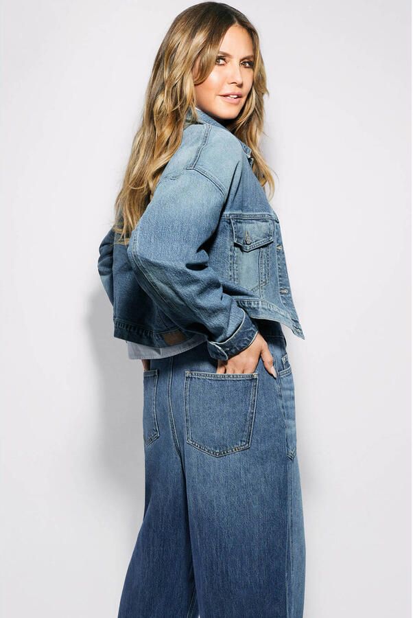 S.Oliver RED LABEL Relaxed fit jeansjack van katoenmix s.Oliver x Heidi Klum - Foto 2