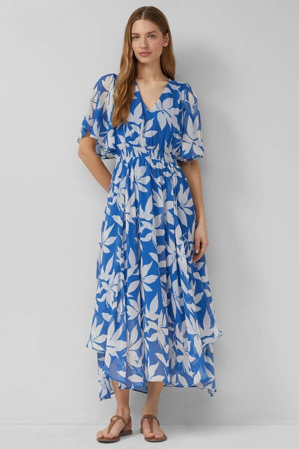 S.Oliver RED LABEL Getailleerde chiffonjurk met all-over motief