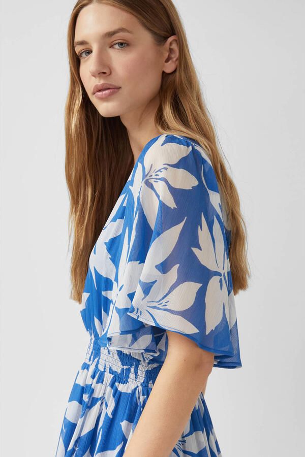S.Oliver RED LABEL Getailleerde chiffonjurk met all-over motief - Foto 3