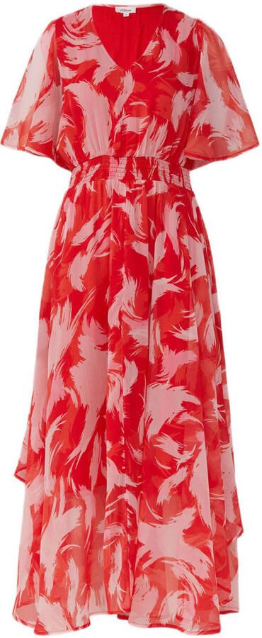 S.Oliver RED LABEL Getailleerde maxi-jurk met all-over motief - Foto 3