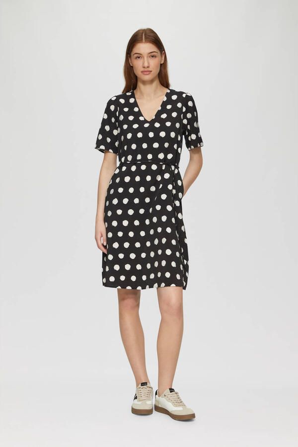 S.Oliver RED LABEL Getailleerde mini-jurk van viscosemix - Foto 3