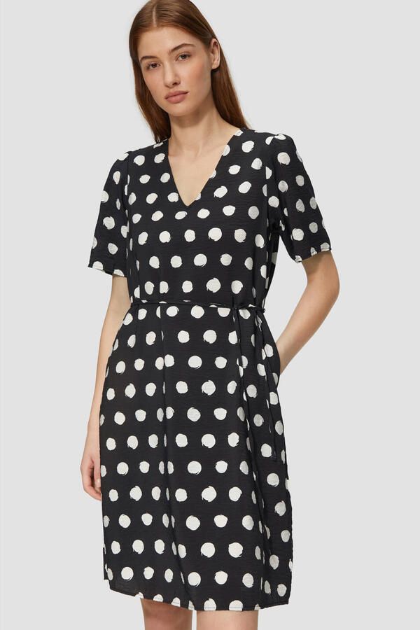 S.Oliver RED LABEL Getailleerde mini-jurk van viscosemix - Foto 2