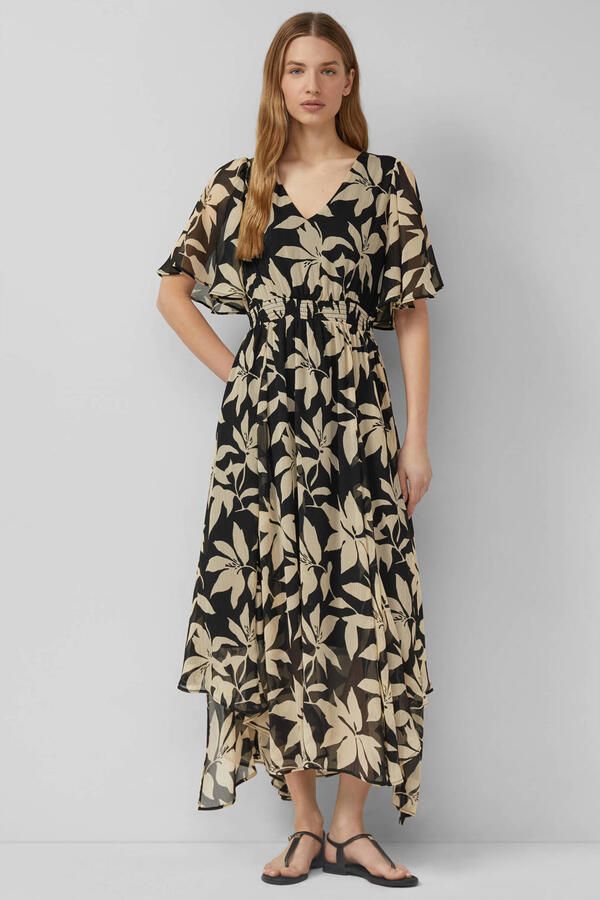 S.Oliver RED LABEL Getailleerde chiffonjurk met all-over motief - Foto 2