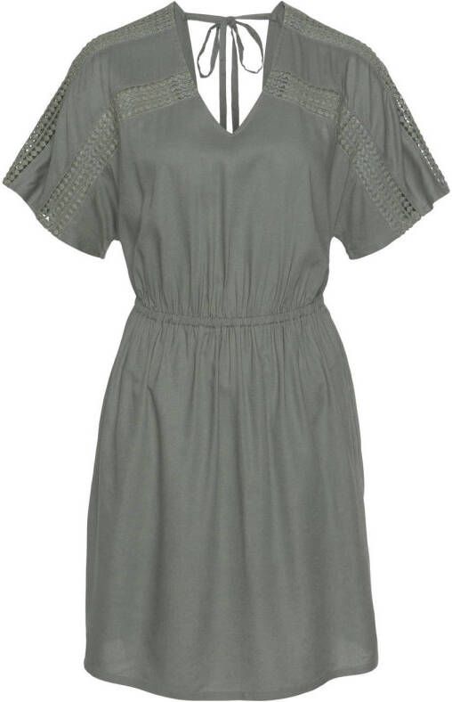 S.Oliver RED LABEL Beachwear Strandjurk met kanten inzetten