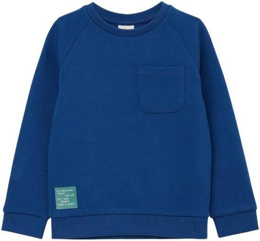 S.Oliver sweater hardblauw Effen 116 122 | Sweater van