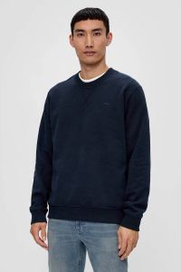 S.Oliver sweater met logo blauw zwart