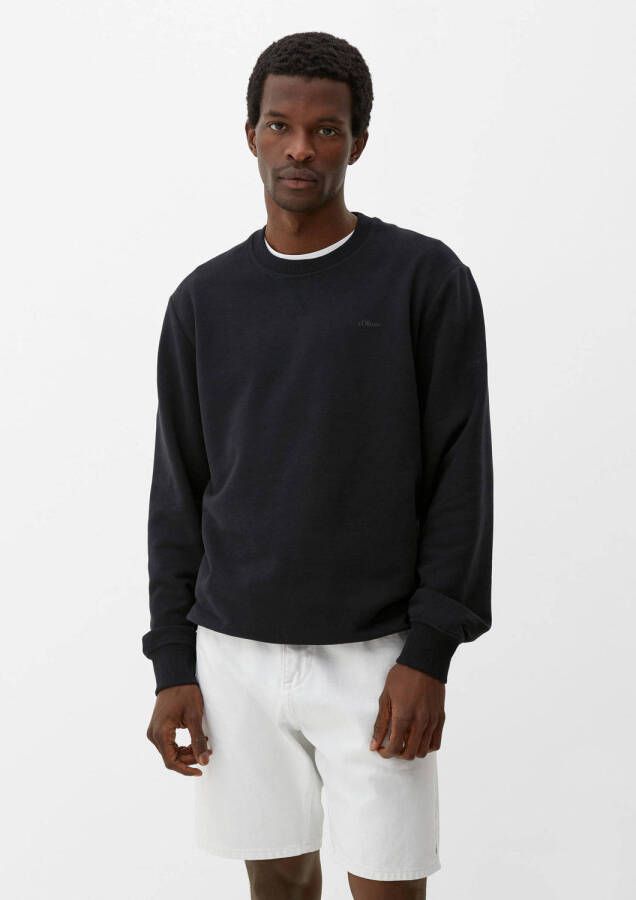 s.Oliver sweater met logo zwart