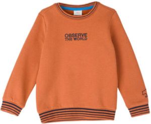 S.Oliver sweater met tekst oranje
