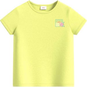 S.Oliver T-shirt met backprint geel