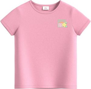S.Oliver T-shirt met backprint roze
