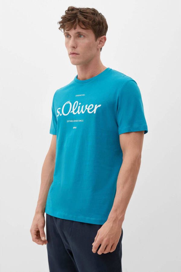 s.Oliver T-shirt met logo petrol