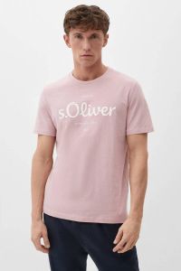 S.Oliver T-shirt met logo zalm