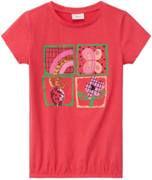S.Oliver RED LABEL T-shirt van katoen met motiefprint