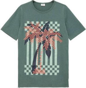 S.Oliver T-shirt met printopdruk groen