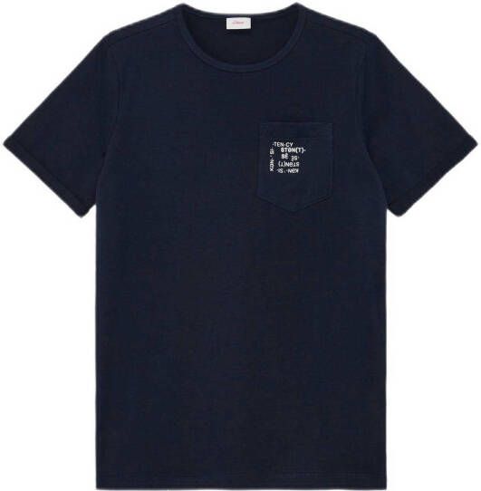 S.Oliver T-shirt met printopdruk marine