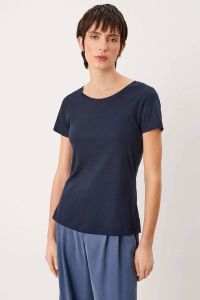 S.Oliver BLACK LABEL T-shirt van lyocell donkerblauw